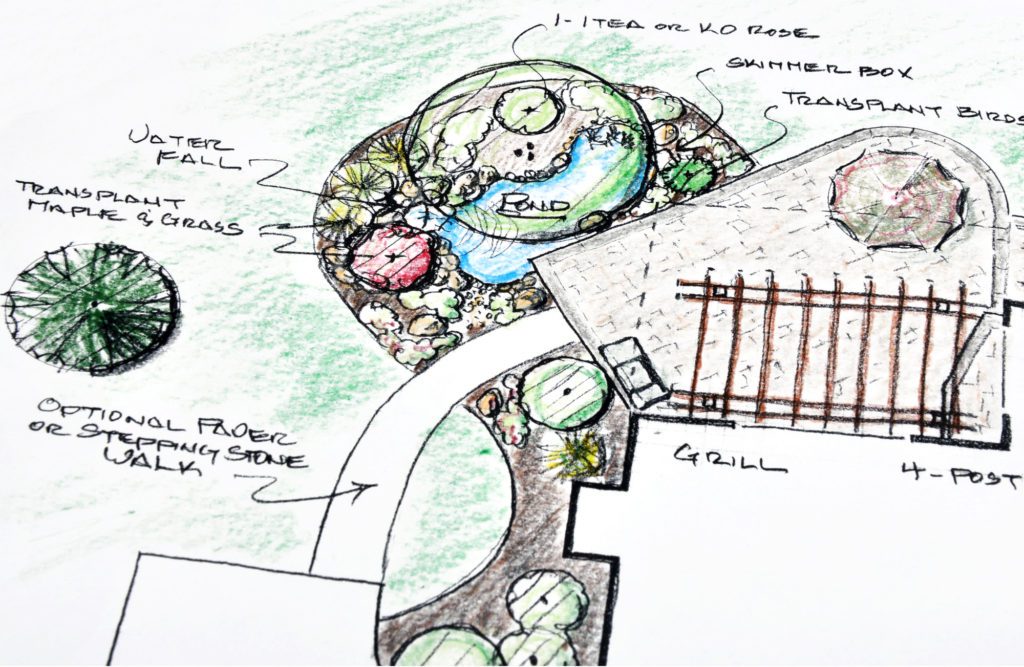 Design plans done by professional landscaper
