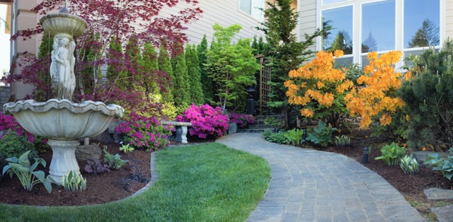 Fountain landscape water feature