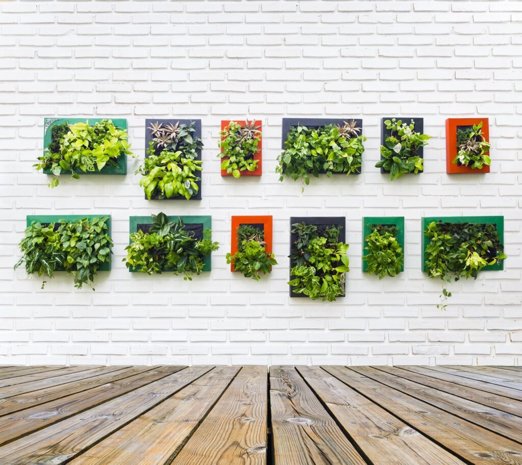 Vertical gardens and living walls are a great landscaping trend.